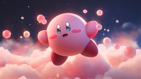 Cute Kirby & Clouds Desktop Wallpaper - Kirby Wallpaper Desktop