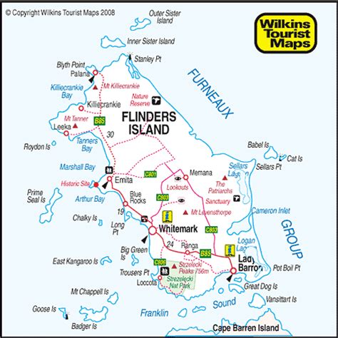 Flinders Island Touring Map - Tasmania