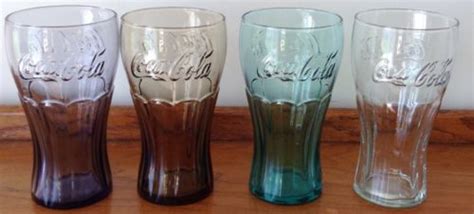 McDonald's Coca Cola Glasses-Purple, Brown, Aqua And Clear-EUC ...