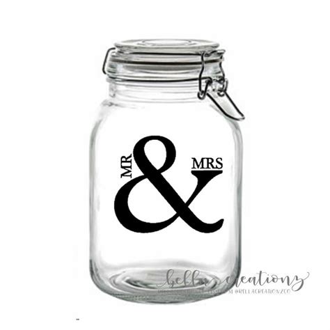 Mr & Mrs Stickers Clear Stickers Wedding Stickers Mason - Etsy