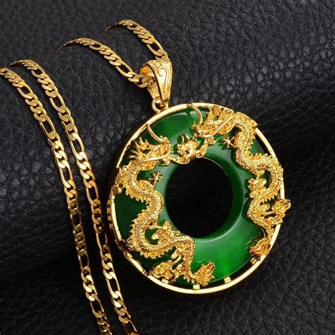 Dragon pendant necklace 18k gold plated men jewelry chinese etsy – Artofit