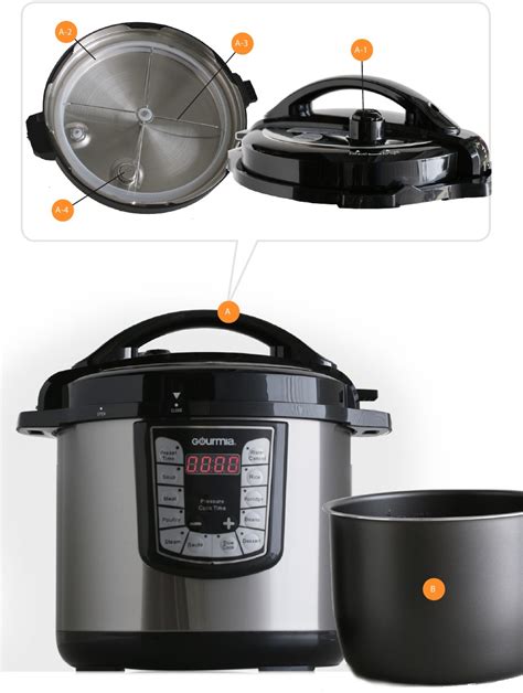 Gourmia GPC800 - 8 QT. Electric Digital Multipurpose Pressure Cooker ...