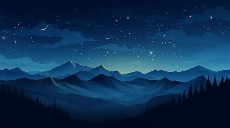 Starry Sky HD Dark Blue Night Wallpaper, HD Minimalist 4K Wallpapers ...