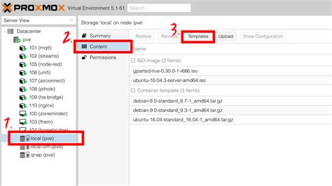 Proxmox Container Templates