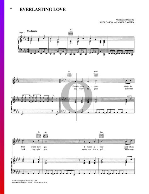 Everlasting Love (Robert Knight) Piano Sheet Music - OKTAV