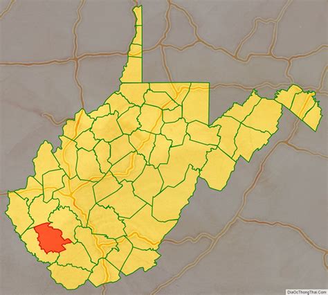 Map of Logan County, West Virginia