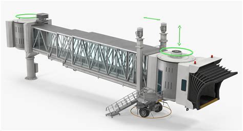 3D model airport jetway bridge rigged - TurboSquid 1337203