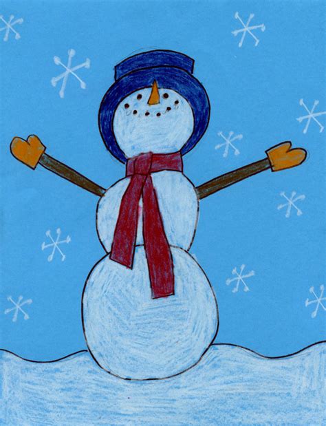 Snowman Drawing | Art Projects for Kids