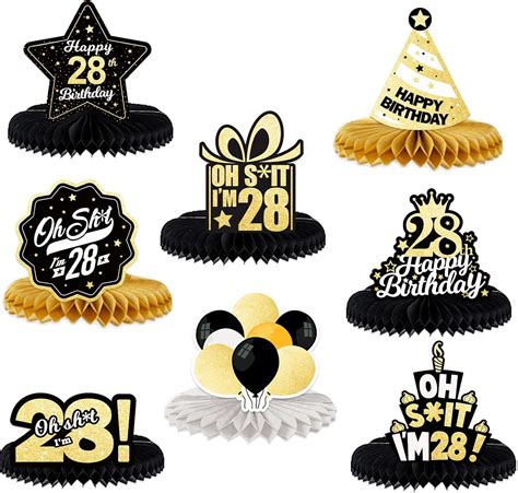 Amazon.com: Oh S*it I’m 28 Happy 28th Birthday Honeycomb Centerpieces ...