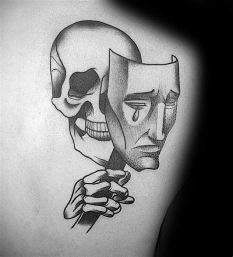 60 Drama Mask Tattoo Designs For Men - Theatre Ink Ideas