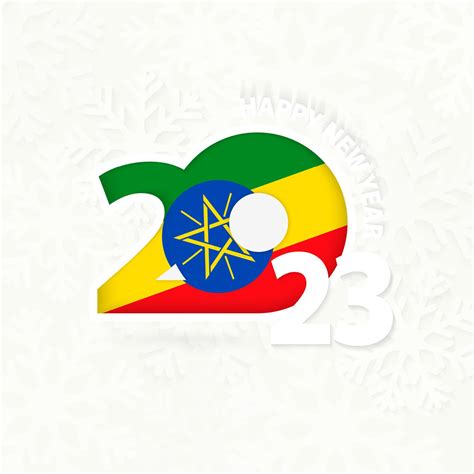 New Year 2023 for Ethiopia on snowflake background. 16371056 Vector Art ...