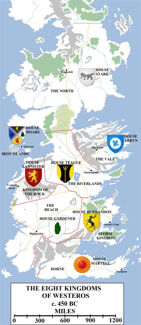 Map Of Seven Kingdoms – Map Of The World