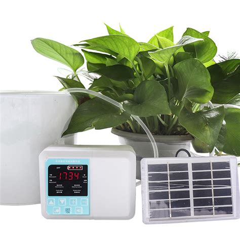 Solar Intelligent Drip Irrigation System Waterproof Auto Watering Plant ...