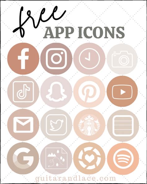 Free Aesthetic iPhone APP Icons | Guitar & Lace | Iphone app design ...