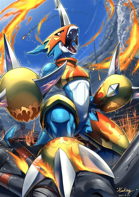 Armor Digivolution: Flamedramon! by king of fly : r/digimon