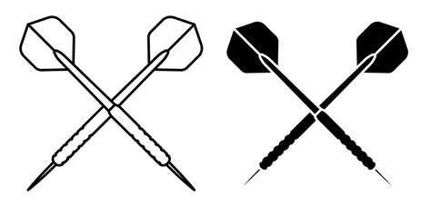 dart arrow icon. Equipment for sports competitions of darts. Vector ...