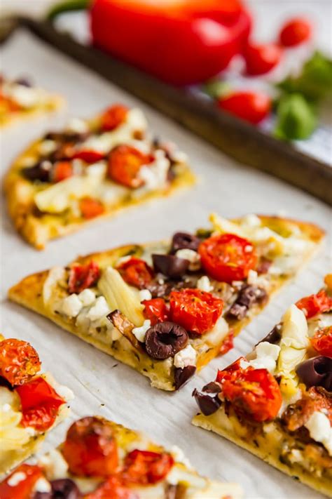 Vegetable Flatbread Pizza Recipe | YellowBlissRoad.com