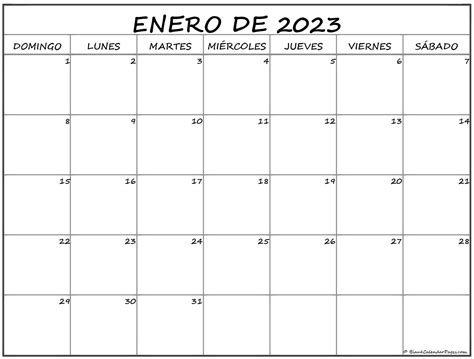 Calendario Enero 2023 Plantilla Word Gratis - IMAGESEE