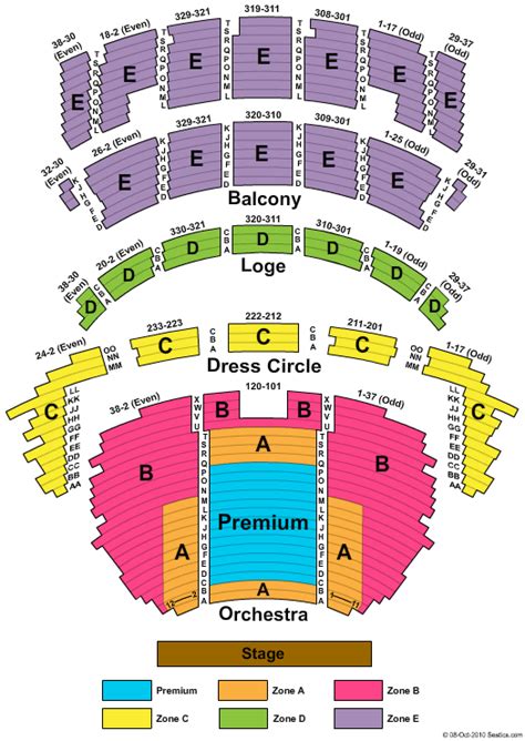 Seating Chart | Cadillac Palace Theatre | Chicago, Illinois