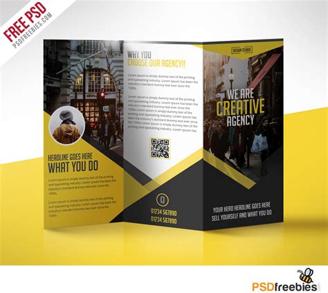 Multipurpose Trifold Business Brochure Free PSD Template | PSDFreebies.com