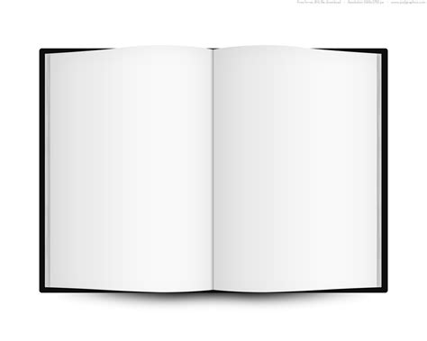 Blank open book template | PSDgraphics