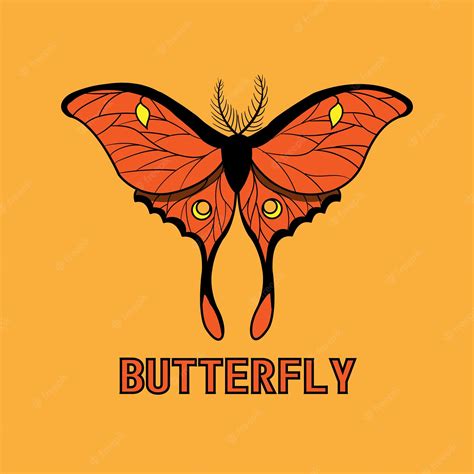 Premium Vector | Orange butterfly