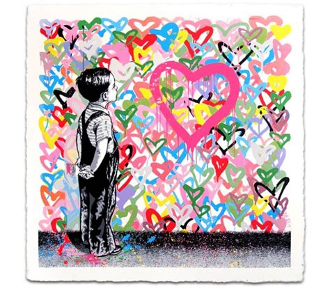 “With All My Love” by Mr. Brainwash. 22.5″ x 22.5″ 10-color Screenprint ...