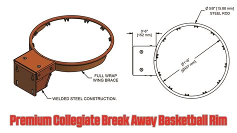 Premium Collegiate Basketball Rim - South Texas Sport Court