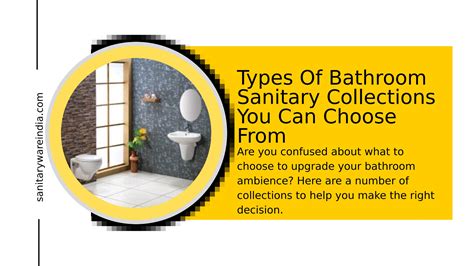 Types Of Bathroom Sanitary Collections You Can Choose From by Rm ...