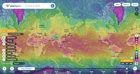 InMeteo's Ventusky map beautiful visualization of real-time global ...