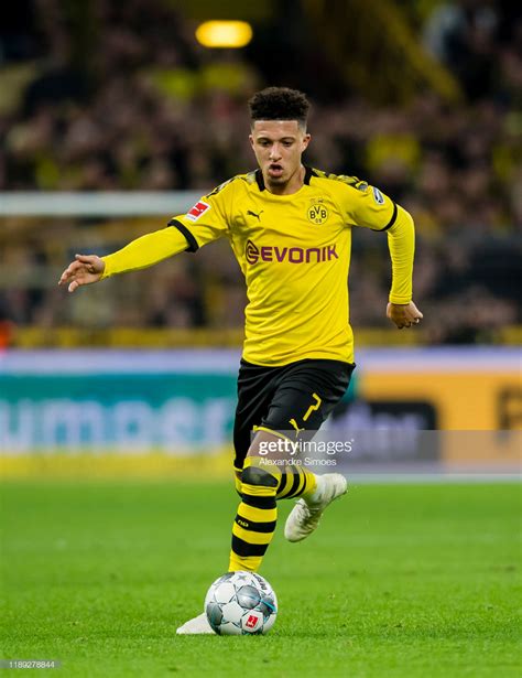 Jadon Sancho of Borussia Dortmund in action during the Bundesliga ...