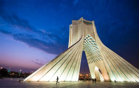 Iran: Azadi Tower at Night