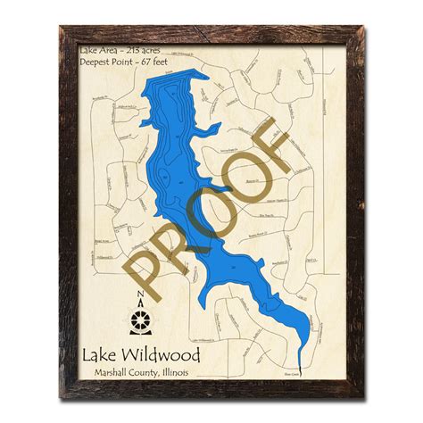 Lake Wildwood, IL Wood Map | 3D Nautical Wood Charts