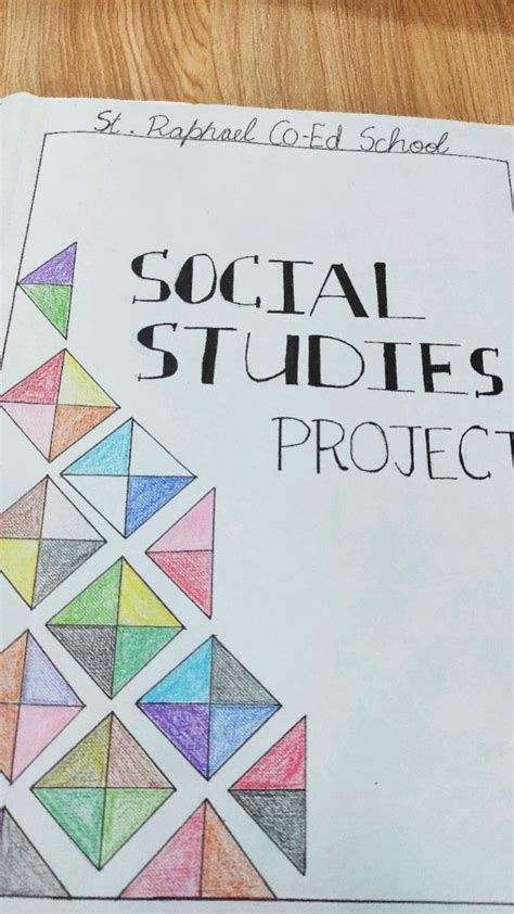 Cover page for projects , social studies cover page | Book art projects ...