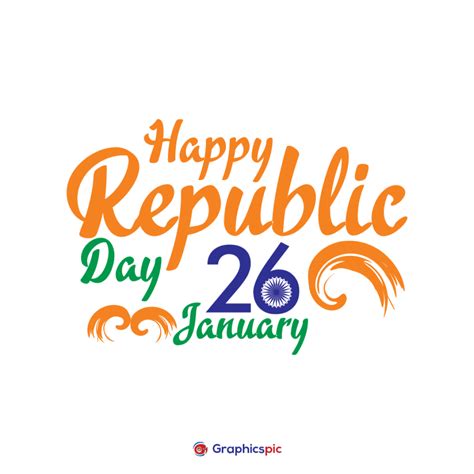 26 January Happy India Republic Day Typography symbol Template Design ...