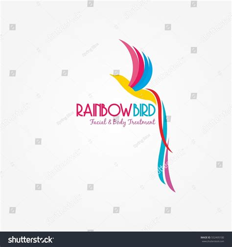 Rainbow Bird Logo Design Template Vector Stock Vector (Royalty Free ...