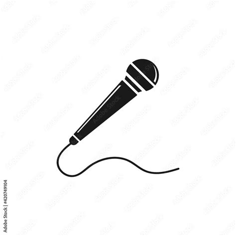 Microphone vector icon isolated on transparent background, Microphone ...