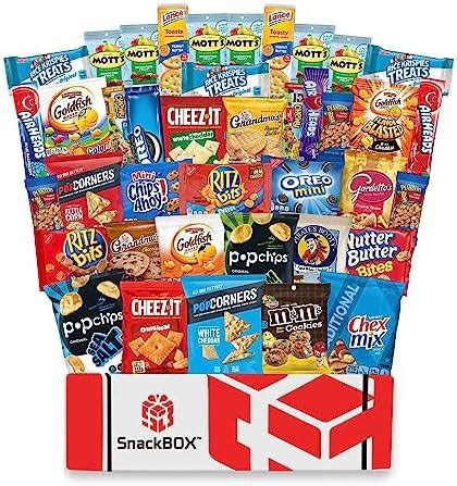 SnackBOX Snacks BOX Care Package (40 Count) Christmas Present College ...