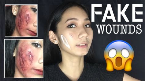 FAKE WOUNDS HALLOWEEN MAKEUP LOOK *philippines* | Angelica Marañon ...