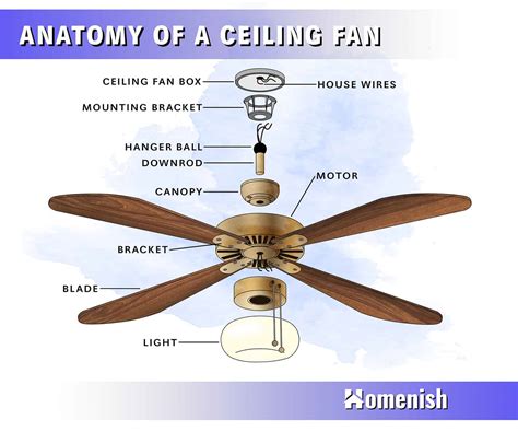 8 Parts of a Ceiling Fan (with Illustrated Diagram) - Homenish