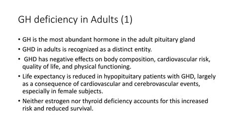 PPT - Growth Hormone Deficiency I n Adults PowerPoint Presentation ...