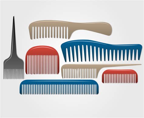 Seven Minimalism Comb Shapes Vector Art & Graphics | freevector.com