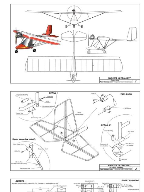 Basic Drawings for a "Fighter Ultralight" | Ultralight plane, Model ...