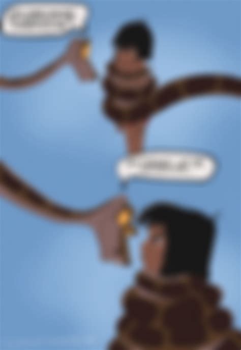 Kaa tries to convince Mowgli by thiswaslost on DeviantArt