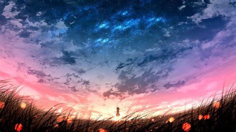 Anime, Sky, Scenery, Sunrise, 4K, #4.2371 Wallpaper