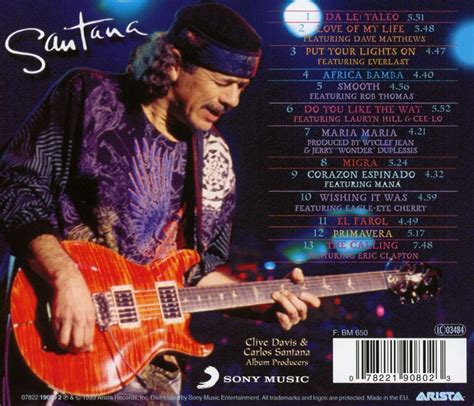 Classic Rock Covers Database: Santana - Supernatural - Released Year 1999