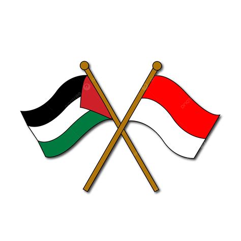 Desain Gambar Bendera Persahabatan Antara Indonesia Dan Palestina ...