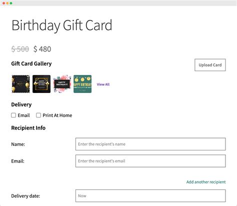 WooCommerce Gift Card - Sell Physical & e-Gift Vouchers