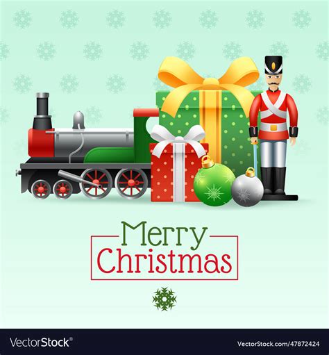 Christmas vintage toys set Royalty Free Vector Image