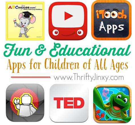 Fun and Educational Apps for Children of All Ages - Thrifty Jinxy